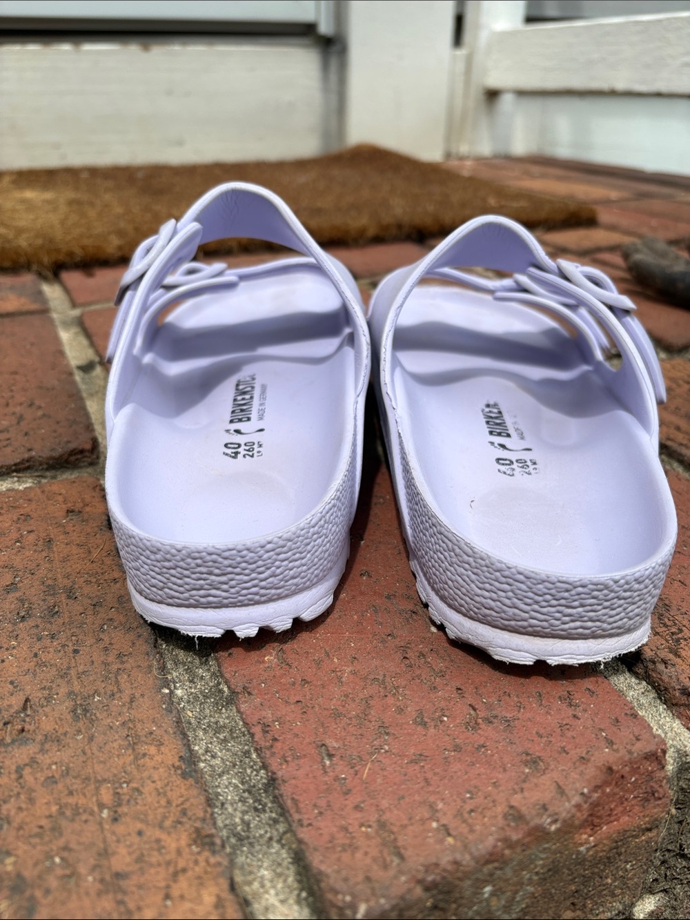 Birkenstock light purple Two-Strap EVA Slide Sandals - Picture 6 of 6